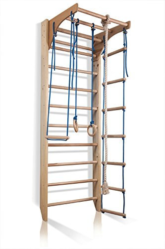Escalera Sueca Barras de Pared Kombi-2-240, Gimnasia de los niños en casa, Complejo Deportivo de Gimnasia