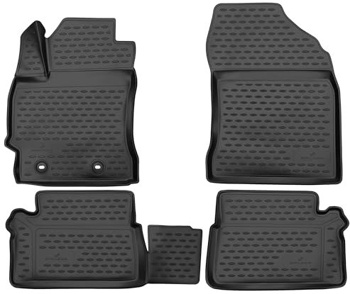 Walser XTR Gummi Fussmatten Auto für Toyota Auris Schrägheck (E18) 2012-2018, 100% passgenaue Auto Fußmatten, robuste Universal Fußmatte Auto, Gummimatten Auto, Auto Fussmatten Gummi