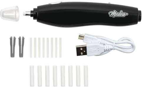 Iwata Medea Elektrischer Radiergummi aus Kunststoff, wiederaufladbar, USB, Schwarz