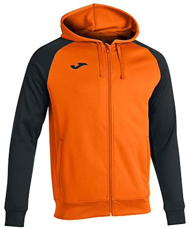 Joma Academy Iv Sudadera con capucha, Hombre, Naranja-negro, XXL