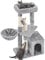 Yaheetech Cat Tree 87cm Small Cat Tower Indoor kittens Climbing Tower w/Scratching Posts for Kittens Multi-Level Pet Activity Center w/Large Condo＆Perch, Light Grey