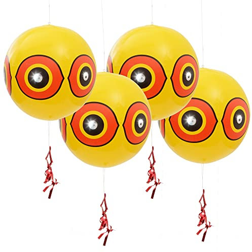 Gardigo Vogelabwehr Ballon 4er Set I Ballon zum vertreiben von Vögeln I Vogelschreck für Spatzen, Tauben, Spechte