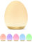 JolyWell Night Light for Kids, Baby Egg Light with 7 Colors Changing Mode & Stepless Dimming, Nursery Night Lamp BPA Free,Rechargeable Egg Night Light for Breastfeeding 1h Timer & Touch Control, Wood