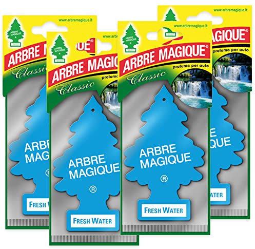 Arbre Magique Mono, Auto-Lufterfrischer, frischer und erfrischender Duft, hält bis zu 7 Wochen, hergestellt in Italien, Packung mit 4 Stück