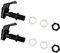 2 grifos refrigeradores reutilizables, boquilla de espiga, válvula dispensadora de bebidas, grifo de agua de plástico sin BPA (negro)