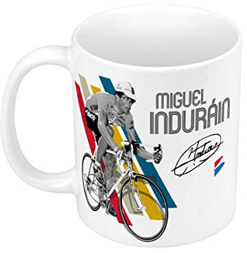 Taza de café de cerámica 325ml Miguel Indurain Retro Francés Ciclismo Road Tour