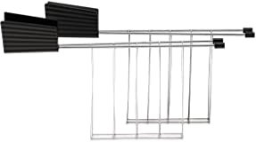 MDL08RACKB - Set di 2 pinze per tostapane Plissé, colore: Nero Alessi