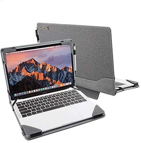 Berfea Cover Case Compatible with Acer Chromebook Spin 513 CP513-1H,R841T-S4ZG,R841T-S5VA 13.3 inch Laptop Notebook Sleeve PU Leather Hard Protective Case Shell
