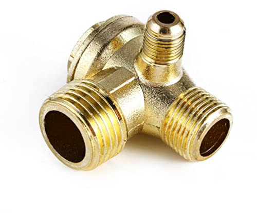 Clapet anti-retour pour compresseur d'air, valve anti-retour en laiton à trois voies unidirectionnelle