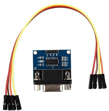 Glakyur MAX3232 RS232 Schnittstelle TTL-Konverter-Modul DB9-Anschluss W / 4 Sprung Kabel