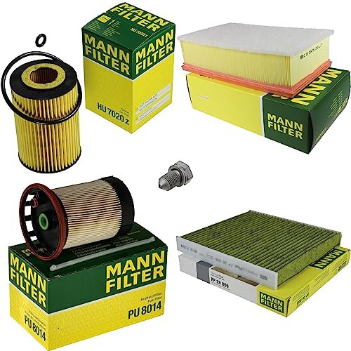 EISENFELS Filter Set Inspektionspaket erstellt mit MANN-FILTER Ölfilter HU 7020 z, Luftfilter C 30 004, Kraftstofffilter PU 8014, Innenraumfilter FP 26 009, Verschlussschraube