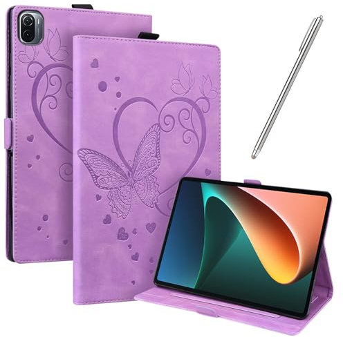 JayModCase Coque pour Xiaomi Pad 5/Xiaomi Pad 5 Pro 11 Pouces Tablet 2021 Housse Tablette avec Multi-Angle Housse Support (Pourpre)