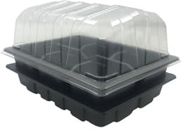 Oakland Gardens 6 Cells Seed Tray Propagator Bedding Pack Sets Plant Plug Inserts Gravel Tray Lid Pack of 1