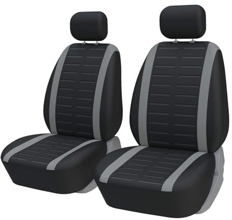 NGANOH Auto Sitzbezüge, für Hyundai Kona 2000-2024 Stoff Vorne Sitzbezug Wasserdicht Autositzbezug Innenraum Zubehör,D-Grey
