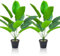 Lighterday Lot de 2 grandes plantes artificielles décoratives d'intérieur et d'extérieur en plastique pour bureau, maison, intérieur et extérieur