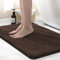 wyewye Mikrofaser-Badematte, 2 cm, super dicker Badteppich, super saugfähig, 50 x 80 cm, Kaffeebraun