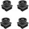 Supertool Lot de 4 pieds de nivellement réglables - 50 x 50 mm - Embouts de pieds de chaise avec filetage réglable - Noir