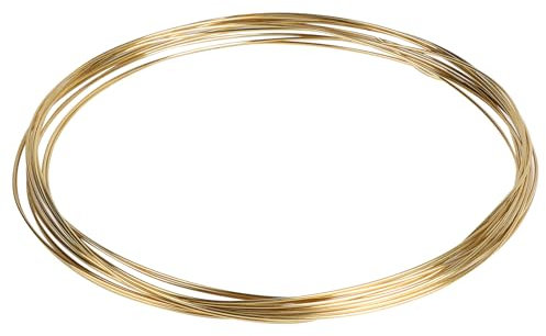 EFUTURETIME Alambre de Latón, φ 2,0mm x 10m, Alambre de Cobre y Latón, Alambre Metálico de Latón para Joyería, Tejer Adornos, Decorar, Modelar y Soldar