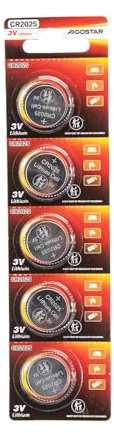 CR2025 3V Knopfzelle 5 Stück