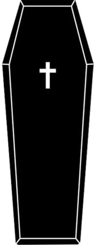 Sanfly Halloween Coffin Area Rug Bath Mat, Gothic Cross Coffin Carpet Non-slip Rug Floor Mats for Kitchen Bedroom Living Room