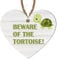 Funny Tortoise Warning Sign – Beware of the Tortoise! – Quirky Decorative Wooden Plaque – Heart-Shaped MDF Wall Décor for Home, Garden Shed, or Office – Cute and Humorous Animal-Themed Sign