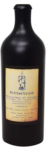 Rittertrank Mehrfruchtwein 0,75 Liter in der Tonflasche - Met Honigwein Beerenmet Ritter Rittertrunk
