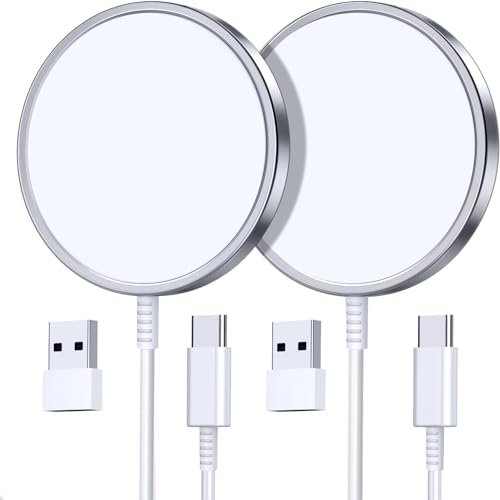 OANDYS Wireless Charger for MagSafe Charger Apple,15W Fast Compatible with magnetic wireless charger for iPhone 16/15/14/13/12 Series and Airpods 4/3/2/Pro/Pro2,2 pack 4ft cable,MagSafe Originalersatz