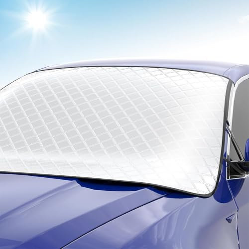 HNSWJZDY Auto Scheibenabdeckung für OPEL Zafira C 5seats 2012-2023,Hochleistungs Ultra Dick Faltbarer Sonnenschutz Auto Frontscheibe