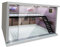 F Fityle Vitrine de Garage à échelle 1/64 1/36 1/32, arrière-plan anti-poussière, modèle de voiture, Parking, Double couche pour aménagement de Diorama de, Escalier Droit, Rose