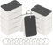 PATIKIL Blank Index Cards with Ring, 1000Pcs Blank Flash Card 3.5x2 Study Note Cardstock for Memory Learning Studying Office Supplies, Black White