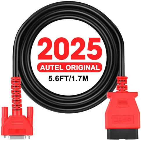 Autel Origine Câble Test Principal OBD2, 5.6 Pieds 1.7 M, Câble Test Diagnostic OBDII 16 Broches, Fonctione avec Série 808 Filaire, Pour MK808S MK808Z MX808S MK808 MX808 MP808S MP808 DS708 DS808 MS906