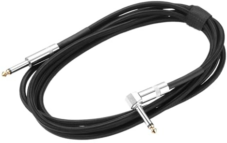 QUARKZMAN Gitarrenkabel 6.35 mm Instrumentenkabel 3 M | E-Gitarren-Klinkenkabel für Gitarre Verstärker Elektro Bass Lautsprecher Tasteninstrument Mischpulte Schwarz