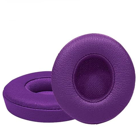 Cuscinetti auricolari compatibili con cuffie wireless Beats Solo 2 e Solo 3, cuscinetti di ricambio in pelle proteica Solo2 Solo3, viola pop