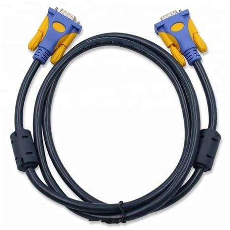 OMTUWORZ Cable VGA 3 + 6 blindado de Cobre Completo, 25 Metros, Cable de conexión de vídeo for proyector de Ordenador a TV, 15 Pines