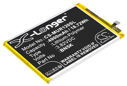 HHRX Neue wiederaufladbare akku für 11A, 12C, 22120RN86C, 22120RN86G, 22120RN86I, 22126RN91Y, 2212ARNC4L (4900mAh) BN5K