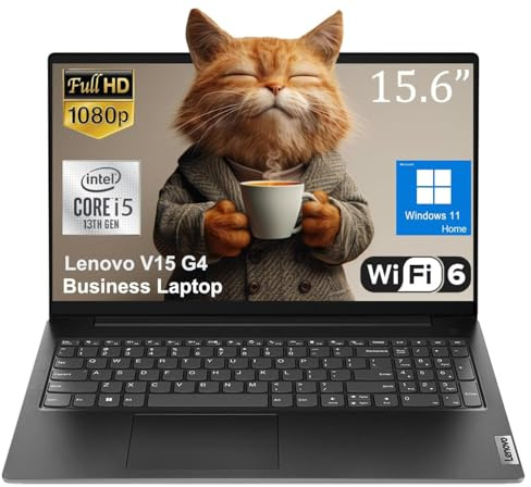 Lenovo Computer portatile aziendale V15 G4 da 15,6, display antiriflesso FHD, Intel 10-Core i7-13620H (Beat Ultra 7 255U), 40 GB di RAM, SSD da 1 TB, WiFi 6, Bluetooth 5.2, Windows 11 Pro, con kit di