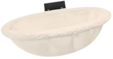 HouseVibe Feline Shelves for Cats Wall Mounted Hammock for Sleeping and Playing Foldable Cat Bed with Velvet Cover 16.54 Inch- White