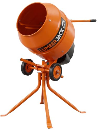 Lumberjack Cement Mixer 240v Electric Concrete Mixer Mixers 135 Litre 550W | Powerful 550W cement mixer with 135L drum, robust frame and puncture-proof wheels for reliable mixing and easy mobility.