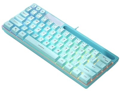F3061 Wired Keyboard RGB Backlit Keyboard Compatible With Desktop Computer Laptop Office And Home Gaming(Blue-RGB Effect)