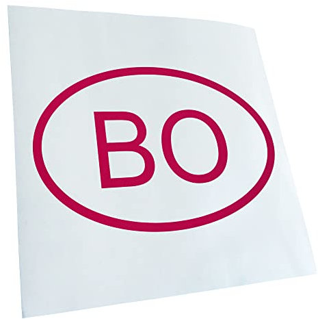 - Autoaufkleber - Bolivien BO Aufkleber für Auto, Laptop, Fahrrad, LKW, Motorrad mehrfarbig JDM Decal Racing