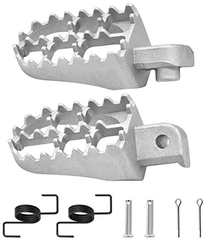 Wai Danie Repose-pieds de moto argentés Compatibles avec Yamaha Compatibles avec Honda XR50R XR70R XR80R CRF50 CRF70 CRF80 CRF100F PW50 PW80 TW200 KLX110 YZ80 YZ125 TTR50 DIRT Bike