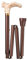 Gastrock Gehstock Deluxe-Comfort-Faltstock marmoriert bronze rechte Hand