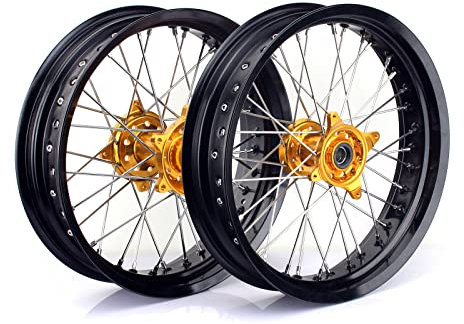 TARAZON 17 Supermoto Felgen Radsatz Räder für Suzuki RMZ250 2007-2022 RMZ450 2005-2022
