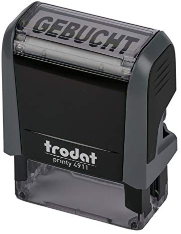 Trodat Printy 4911 grau GEBUCHT SCHWARZ