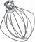 Fouet métallique pour mixeur KitchenAid à tête inclinable - Accessoire de remplacement - Agitateur de crème d'oeuf, fouet à la mayonnaise - Blanc d'oeuf