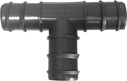 well2wellness® Schlauchverbinder T-Stück - schwarz - gerippt - 38 mm