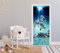 FLFK 3D Delfin Türtapete Selbstklebend Tür Poster Vinyl Entfernbar Wohnzimmer Mauer Aufkleber Zuhause Dekor 77X200CM