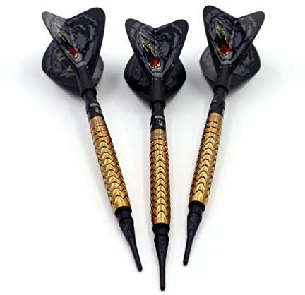 CUESOUL Robbie 'Kong' Grün 20g 90% Wolfram Soft Tip Dart Set, Gold Titannitrid Beschichtung (CSDP-BS004-20RJT)