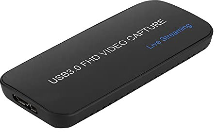 Goshyda Video Capture Card, 1080P 60FPS USB 3.0 Capture Card HDMI FHD Capture Card Videorecorder Box mit Langer Lebensdauer für Living Streaming
