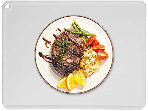 Silikon Tischset für Esstisch, Tischsets Tischsets für Esstisch, abwischbare Tischsets für die Küche 60x40cm(grau)